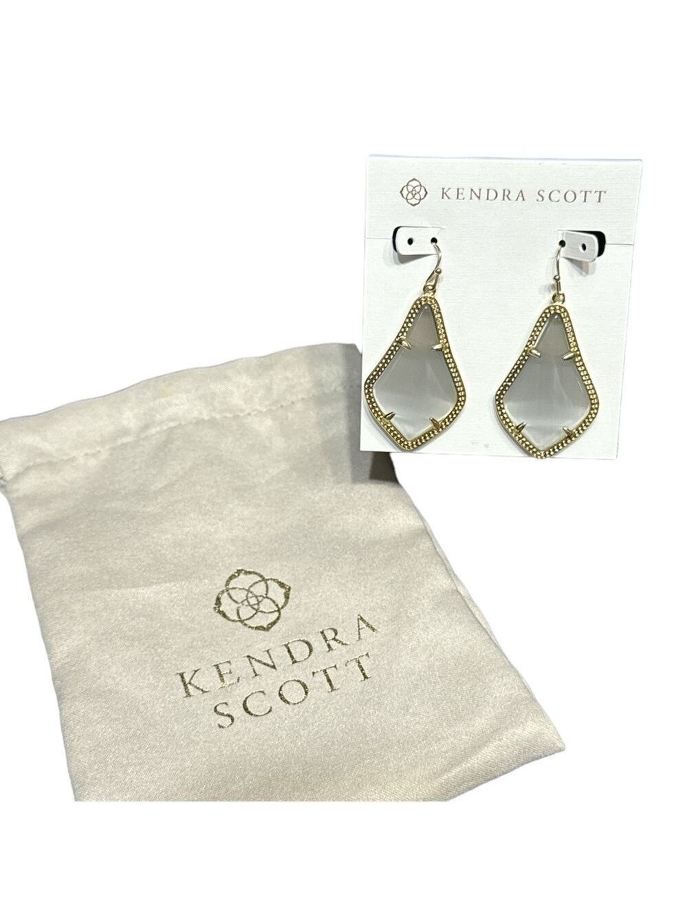 Kendra Scott Alex Gray Slate Cat Eye Earrings